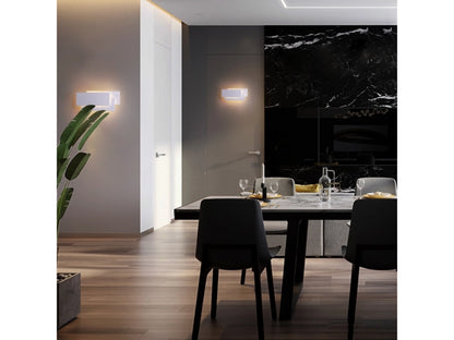 APPLIQUE LED LUCE BIANCA VETRO A PARETE 12W LAMPADA MODERNO LUCE NATURALE E41-BN