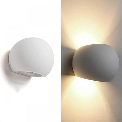 Universo Applique In Gesso Moderno A Parete Doppia Emissione Lampada G9 Interno