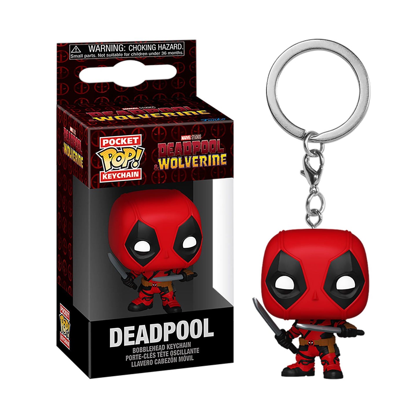 Funko Pop ! Keychain Marvel Deadpool - Portachiavi Movie 4cm