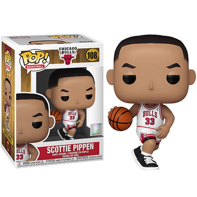 Funko Pop ! Nba Legends (108) Scottie Pippen Chicago Bulls Home Vinyl Figure 9Cm