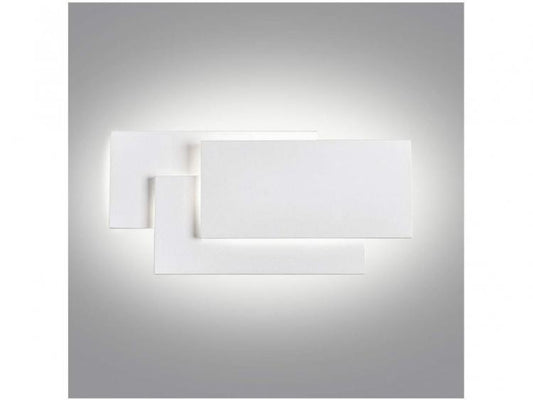 APPLIQUE LED LUCE BIANCA VETRO DA PARETE 12W LAMPADA MODERNO BIANCO FREDDOE41-BF