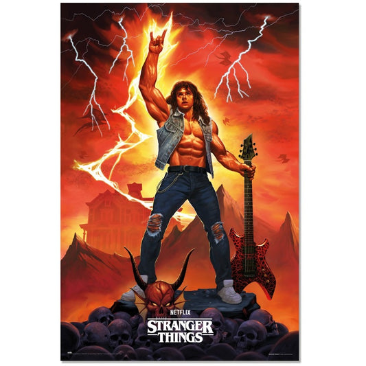 Maxi Poster Locandina Stranger Things (Eddie) Horror Incorniciabile 91x61cm