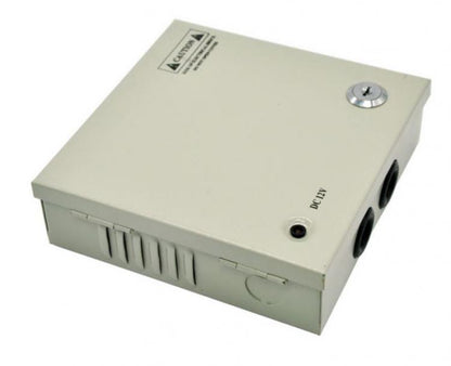 CENTRALINA RACK BOX ALIMENTATORE DC 12v STABILIZZATO 4 CANALI TELECAMERA CCTV
