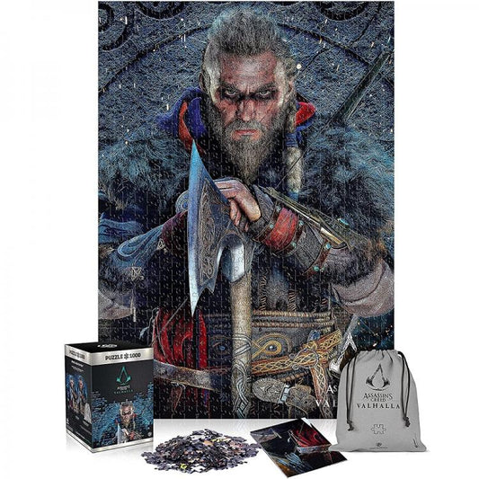 ASSASSIN'S CREED VALHALLA (MALE EIVOR) PUZZLE 1000 PEZZI CON POSTER BORSA REGALO