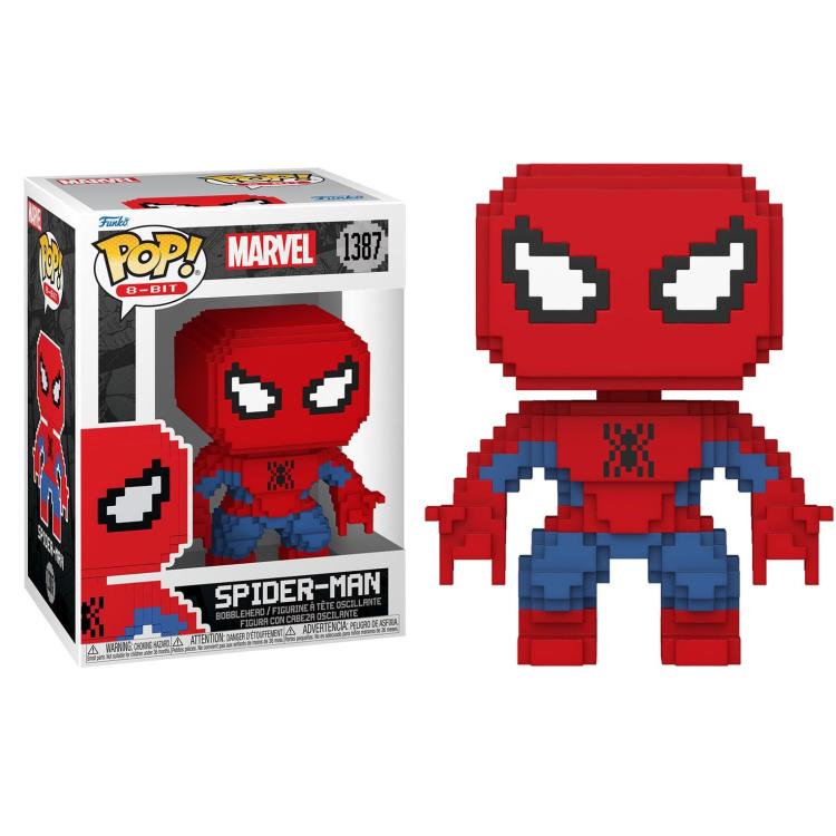 Funko Pop ! Marvel 8-Bit Spider-Man - (1387) Spider-Man Vinyl Figure Statua 9Cm