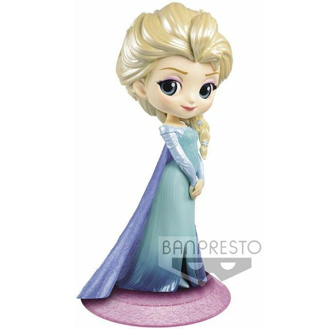 BANPRESTO Q POSKET DISNEY FROZEN ELSA VOL.1 GLITTER STATUETTA BANDAI FIGURE 14CM