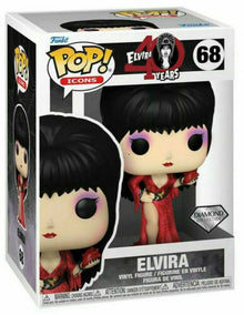 Funko Pop ! Icons Elvira 40 Years - Elvira (68) Diamond Collection Vinyl Figure