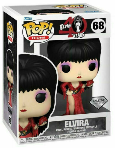 Funko Pop ! Icons Elvira 40 Years - Elvira (68) Diamond Collection Vinyl Figure