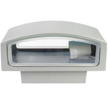 Plafoniera Da Esterno Applique Doppia Luce Acciaio Vetro E27 Lampada Led |Grigio