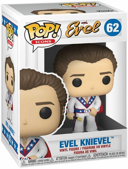 Funko Pop ! Icons - Evel (62) Evel Knievel Cantante Anni 60/80 Vinyl Figure 9Cm