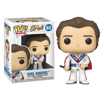 Funko Pop ! Icons - Evel (62) Evel Knievel Cantante Anni 60/80 Vinyl Figure 9Cm