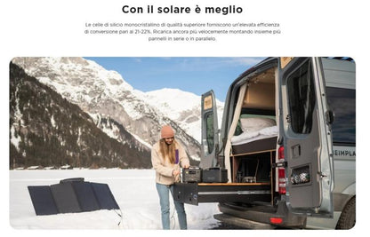 Ecoflow Pannello Solare Da 160W Portatile E Pieghevole Per Campeggio Camper Ip68