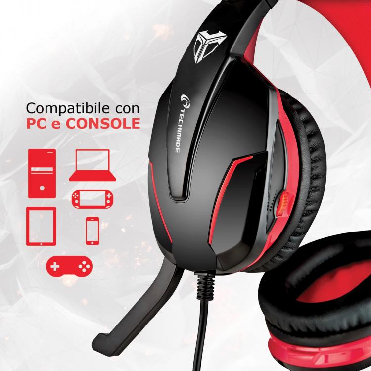 Fenner Cuffie Gaming F1 Led E Microfono Ps4 Pro Xbox One Nintendo Switch Pc Game