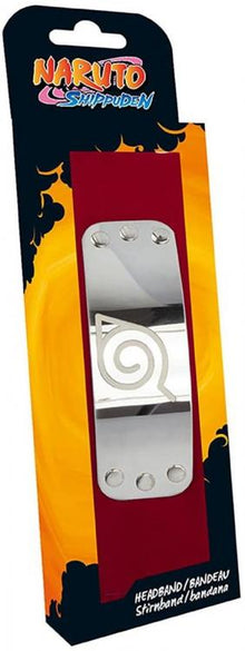 ABYSTYLE NARUTO SHIPPUDEN - KONOHA ROSSO FASCIA PER CAPELLI RED COSPLAY COSTUME