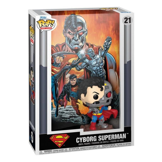 Funko Pop ! Comic Cover Dc - (21) Cyborg Superman - Statutetta Vinyl Figure 9Cm
