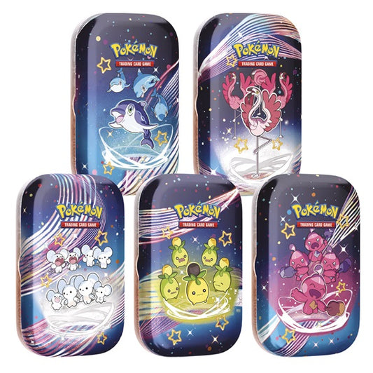 Pokemon Mini Tin: Destino Di Paldea Gcc Card Game Tgc W / Stickers (Random)