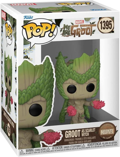 Funko Pop ! Marvel Wag - Scarlet Witch We Are Groot - (1395) - Vinyl Figure 9Cm