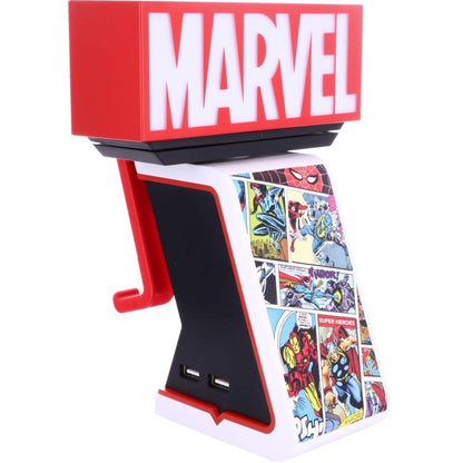 Cable Guys - (Logo Lampada Marvel) Statuetta Base Ricarica Smartphone Controller