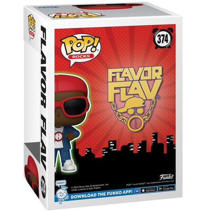 Funko Pop ! Rocks - (374) Flavor Flav Vinyl Figure 9Cm Rapper Cantante Singer