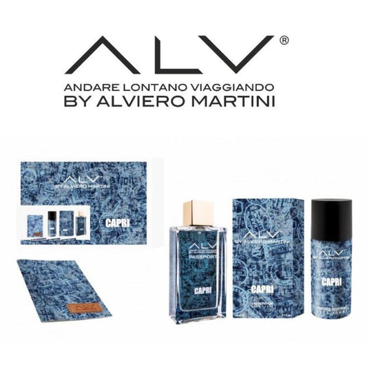 Alviero Martini Cofanetto Capri Eau de parfum 100ml+Deodorante+Portapassaporto