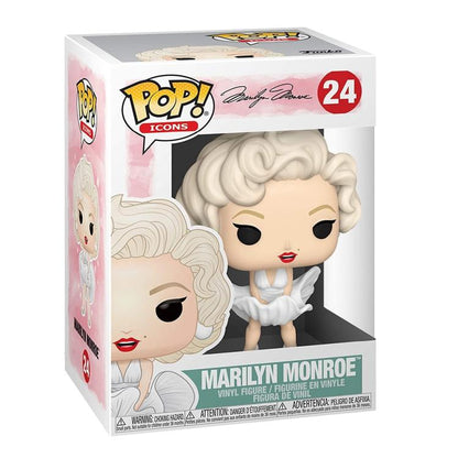 Funko Pop Icons - (24) Marilyn Monroe Con Vestito Bianco Statua Vinyl Figure 9Cm