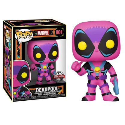 Funko Pop ! Marvel Studios Blacklight (801) Deadpool Statuetta Vinyl Figure 9Cm