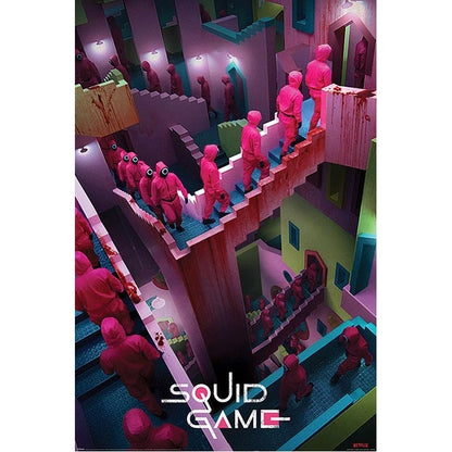 Pyramid (Squid Game) Maxy Poster: "Scale Pazze" (91,5x61) Serie Tv Netflix