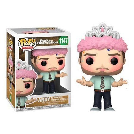 Funko Pop ! Television Parks And Recreation - (1147) Andy As Princess Figure 9Cm