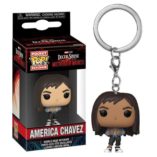Funko Pop ! Keychain Pocket Marvel Doctor Strange (America Chavez) Portachiavi