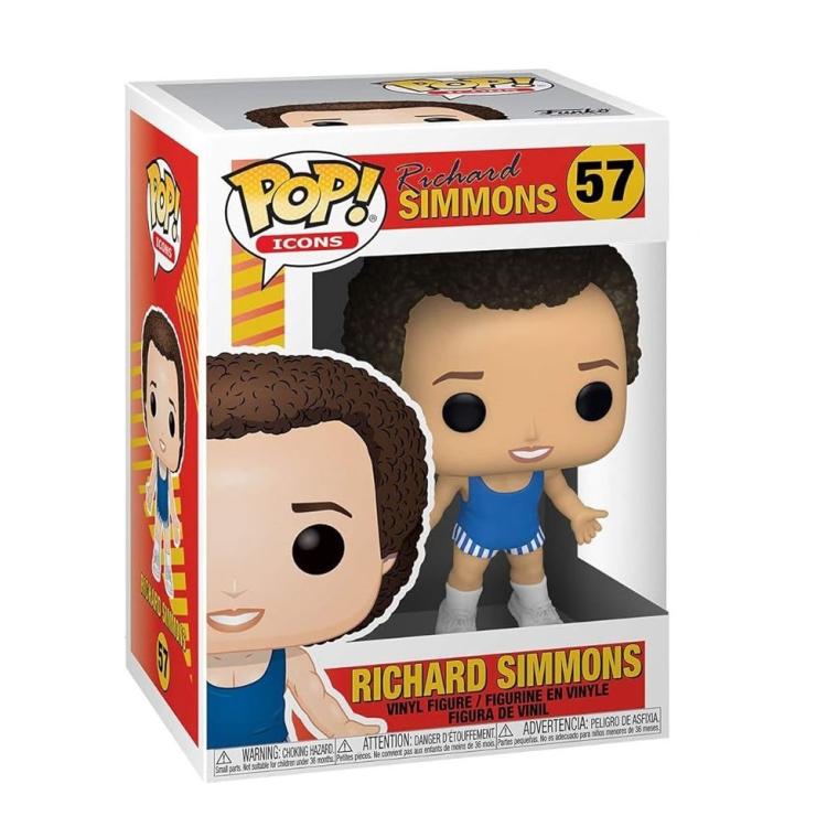 Funko Pop Icons Richard Simmons Toy (57) Richard Simmons Statua Vinyl Figure 9Cm