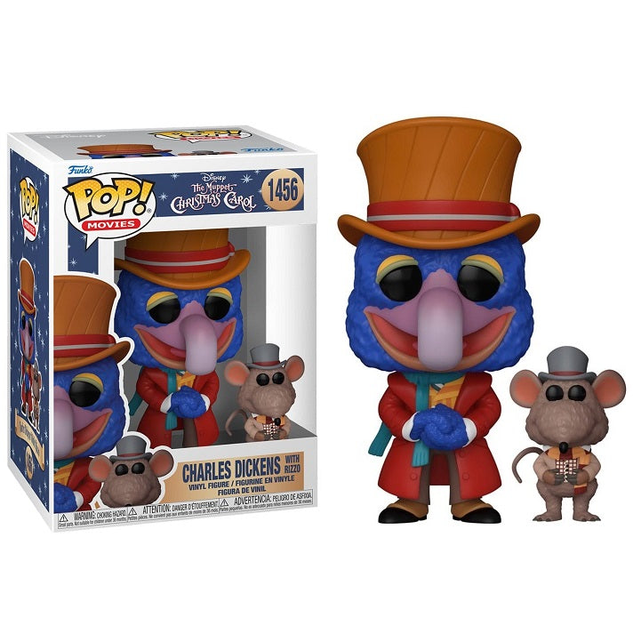 Funko Pop ! Disney The Muppet Christmas Carol - 1456 Charles Dickens W/Rizzo 9Cm