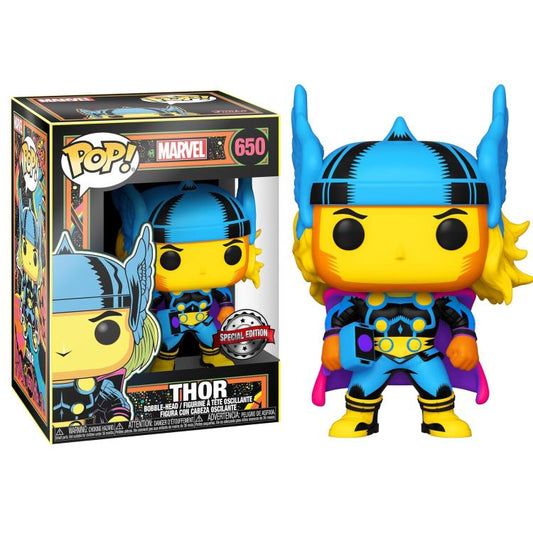 Funko Pop ! Marvel Studios Comics Blacklight (650) Thor Statua Vinyl Figure 9Cm