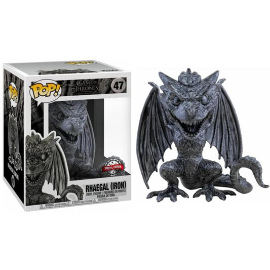 Funko Pop Game Of Thrones Trono Di Spade - (47) Rhaegal Iron Special Figure 15Cm