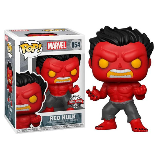 Funko Pop Marvel - (854) Red Hulk - Vinyl Figure Special Edition Statuetta 9Cm