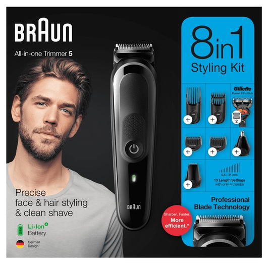 BRAUN All One Trimmer 8in1 Regolabarba Elettrico Tagliacapelli Rasoio Gillette