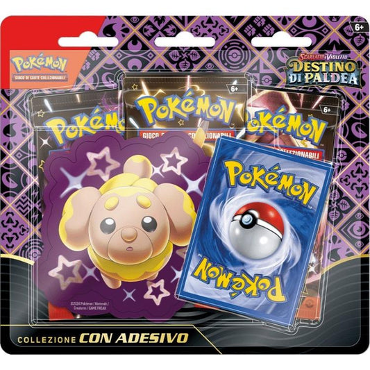 Pokemon Destino Di Paldea 4.5 Collezione Con Adesivo Espans Scarlatto E Violetto