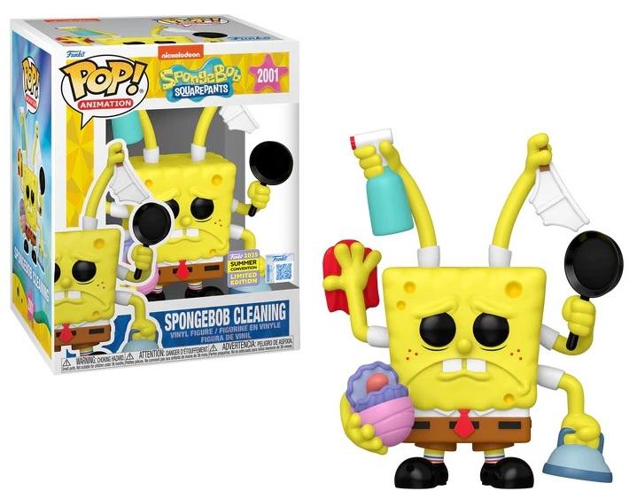 Funko Pop ! Premium - (2001) Spongebob Cleaning (Exclusive) SDCC 2025 12 cm