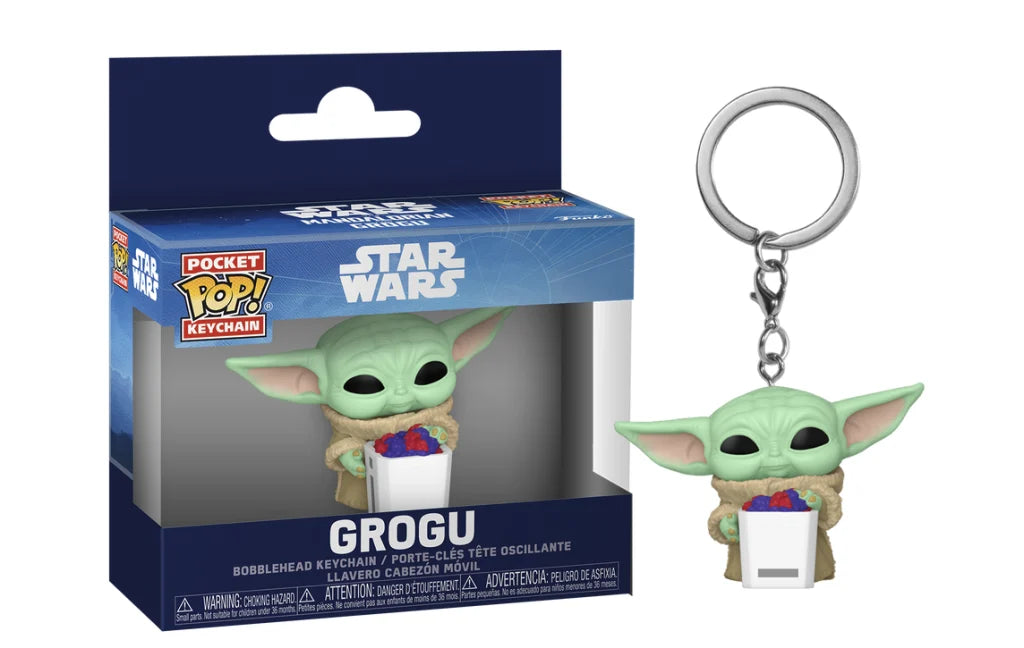 Funko Pop ! Keychain Star Wars The Mandalorian - Grogu With Snack 4cm