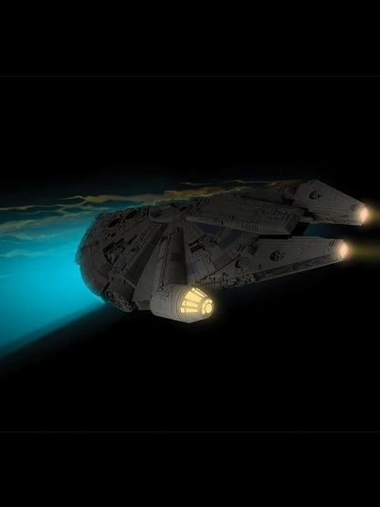 Star Wars Millennium Falcon Lampada Da Parete 3D Light FX LED Luce Notturna 35 Cm