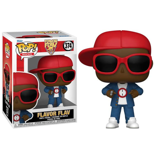 Funko Pop ! Rocks - (374) Flavor Flav Vinyl Figure 9Cm Rapper Cantante Singer