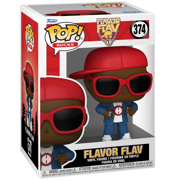 Funko Pop ! Rocks - (374) Flavor Flav Vinyl Figure 9Cm Rapper Cantante Singer