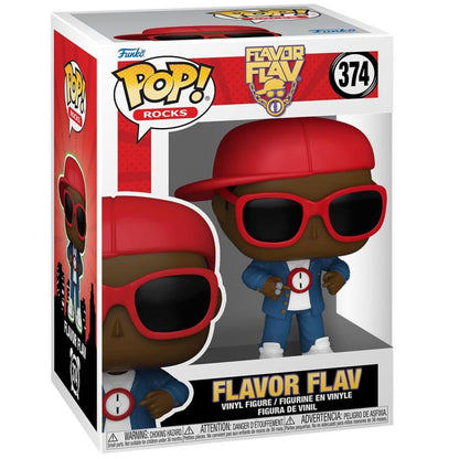 Funko Pop ! Rocks - (374) Flavor Flav Vinyl Figure 9Cm Rapper Cantante Singer