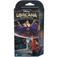 Disney Lorcana "Rise Of The Floodborne" Starter Deck Amber/Sapphire Card Tcg Eng