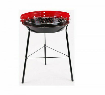 BBQ BARBECUE TONDO A CARBONELLA LEGNA METALLO GIARDINO GRIGLIA PARAVENTO GRILL