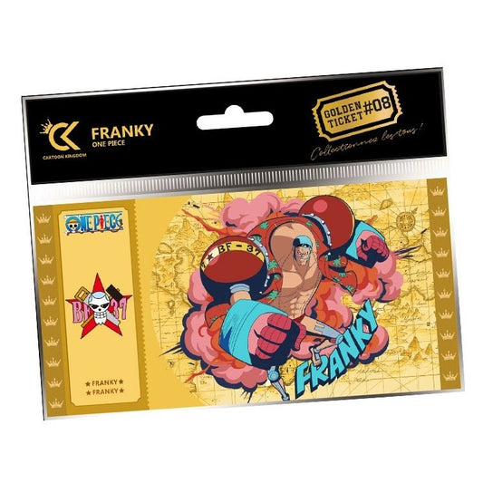 CARTOON KINGDOM - GOLDEN TICKET: ONE PIECE (FRANKY) #08 BIGLIETTO DA COLLEZIONE