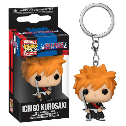 Funko Pop ! Keychain Pocket Bleach - (Ichigo Kurosaki) Portachiavi Vinyl Figure
