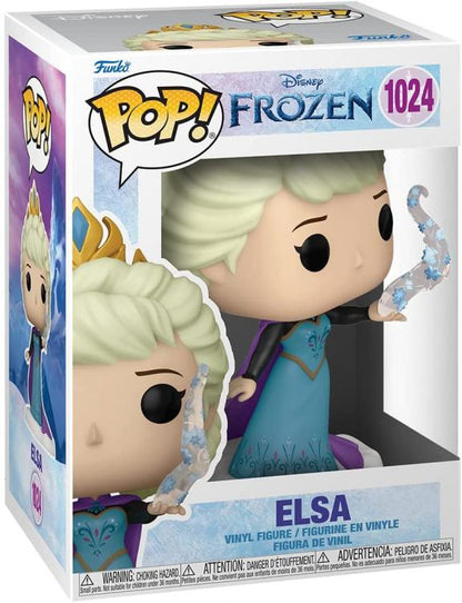 Funko Pop ! Disney Frozen - (1024) Elsa Princess Vinyl Ultimate Figure 9Cm Nuovo