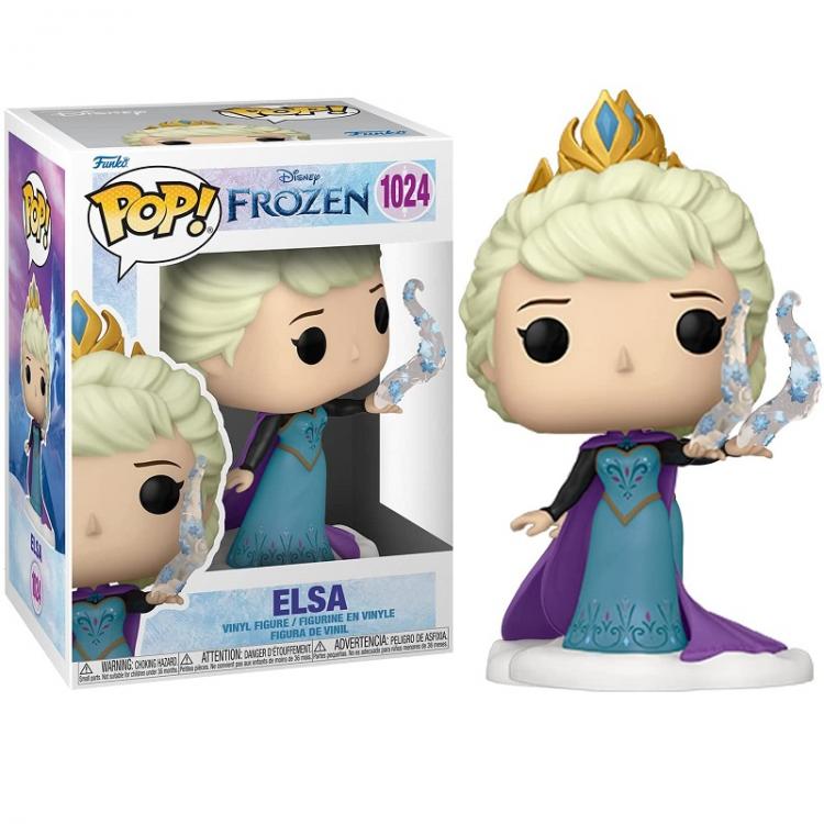 Funko Pop ! Disney Frozen - (1024) Elsa Princess Vinyl Ultimate Figure 9Cm Nuovo