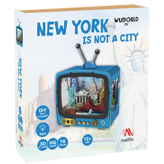 Mathv Puzzle 3D Vintage TV New York Is Not A City (MNH0005)
