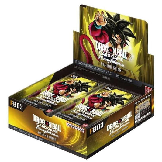 Dragon Ball Super Card Fusion World Fb03 Eu Box 24 Buste Tcg Raging Roar Game
